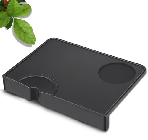 EFUTURETIME Silicone Tamper Mat Espresso, Tapis de Tampon de Café Antidérapant, Tapis Cafe pour Barista, 21 x 15cm