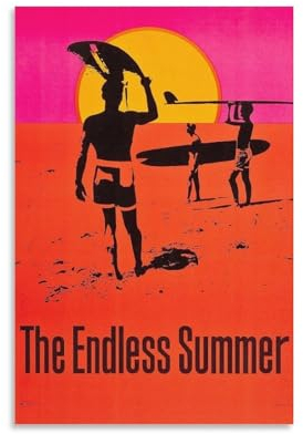 LIANGSHUANG 1966 Surf Dokumentarfilm The Endless Summer Poster Wandkunst Poster Scroll Leinwand Gemälde Bild Wohnzimmer Dekor Zuhause 60 x 90 cm