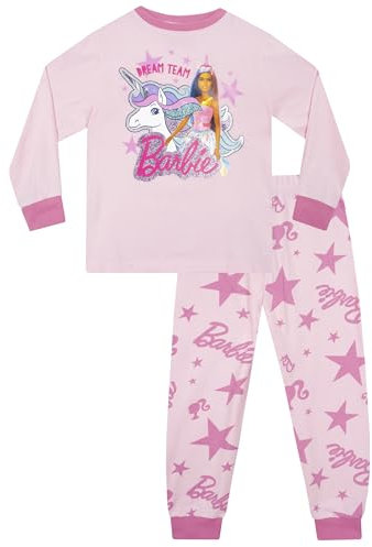 Barbie Pigiama Pigiamone Bambina | Pigiamoni Bambina | Rosa 6-7 Anni