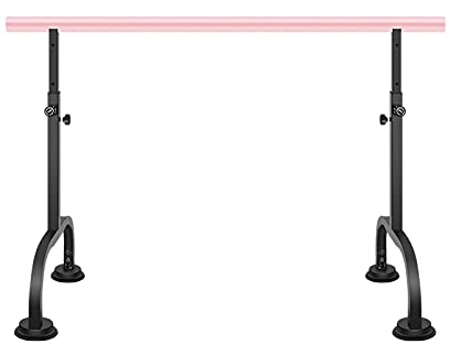 Tragbare Ballettstange, 2 m verstellbare Gymnastikstange, freistehende Tanzübungsgeräte für das Fitness-Flexibilitätstraining zu Hause (Farbe: Pink, Größe: 2 m) (Pink 2 m)