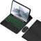 HEUCYL Funda con Teclado Touchpad para Samsung Galaxy Tab A8 10,5 Pulgadas 2022 (SM-X200/X205/X207), Teclado Español Ñ Bluetooth Desmontable Retroiluminado De 7 Colores, Funda Ultrafina,Negro
