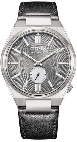 CITIZEN Tsuyosa Automatic Men's Watch, Gray Leather Strap NK5010-01H, Steel case, small Seconds