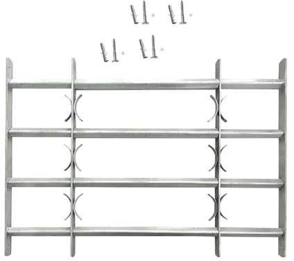 CLALER Fenstergitter mit Schrauben, 600x700-1050 mm, Ausziehbar Einbruchschutz, Verzinkter Stahl
