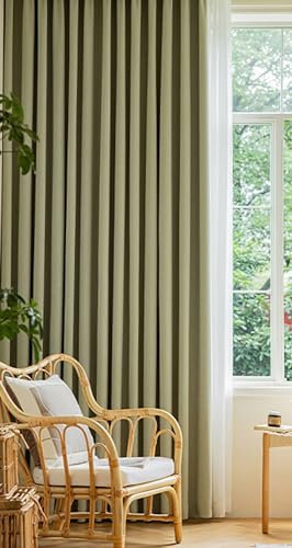 Mesnt Gardine Schlafzimmer Lang, Elegante hellgrüne thermoisolierte Verdunkelungsvorhänge mit Ösen für Schlafzimmer132 x 274 cm