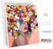 MEIYUDA Encadré Peinture par Numero Adulte, Filles Fleurs DIY Peinture à l'huile par Numéros sur Toile Artisanat avec Pinceaux Peintures Acryliques, Decoration Maison Cadeau 30x40cm