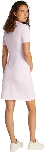 Tommy Hilfiger Donna Abito a Polo 1985 Pique Slim Fit, Rosa (Light Pink), 3XL