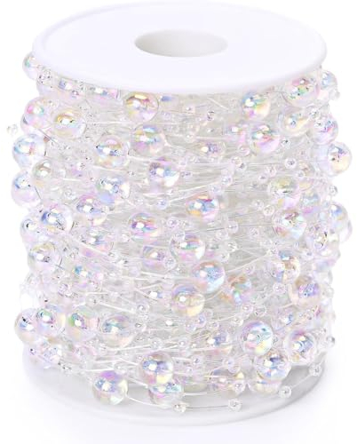 VEOIRXU Perles d'eau Rose, Bougies Flottantes, Perle d'eau, Bougie Flottante pour Vases, Remplisseurs de Bouteilles d'eau, Mariages, Décorations de Centres de Table(Rose, 5M)