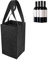 LMSAWK 4 Bottle Carrier Compartment Wine Gift Box, Thick Bottle Carrier Bags, Bottle Shopping Bag, for Beer Bottles, Wine Bottle, Drinks Bag, Dark Grey