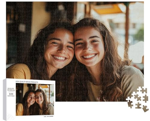 Personalised Jigsaw,Personalised Jigsaw Puzzles 1000 piece with your own Picture,Custom Photo Puzzle Wooden Print for Dog, Cat, Kids,Family,Weedding,Graduate Gift(1000PCS)