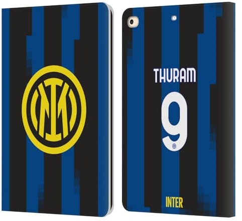 Head Case Designs Licenza Ufficiale Inter Milan Marcus Thuram 2023/24 Giocatori Home Kit Custodia Portafoglio in Pelle Compatibile con Apple iPad 9.7 2017 / iPad 9.7 2018