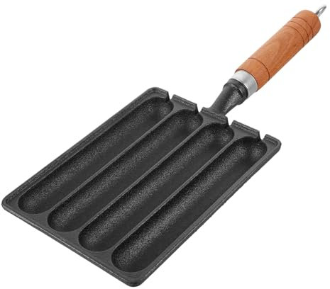 LALADEFIEE Iron Cast Sausage Pot BBQ Skillet Pan Grill Pan for Sausage Making Non-Stick Hot Dog Mold Outdoor Barbecue Supply