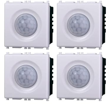 IXTRIMA Sensore di movimento infrarossi PIR compatibile plana colore bianco EV1801 KIT 4PZ