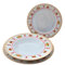 Omniacasa Service de vaisselle de Noël en porcelaine résistant pour 6 personnes : 18 pièces, décorations avec lanternes et cloches, rouge, blanc et or, convient : lave-vaisselle et micro-ondes.