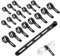 20Pcs Silicone Cable Ties Reusable Extension, Reusable Small Cable Ties Straps Black, Wire Organizer for Earphone, HDMI, Phone Charging, Mouse in Home Office Table Desk