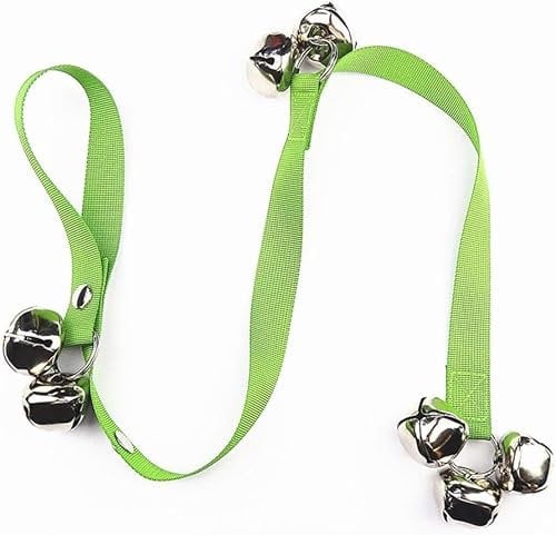 Codulu Dog Doorbells Adjustable Rope Dog Puppy Potty Toilet Training Bells -1pcs (Green)