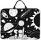 QGWDYYJQ Laptoptasche mit Astronauten- und Alien-Druck, 35,6 cm (14 Zoll), tragbare Computer-Schutztasche, Schwarz , Einheitsgröße