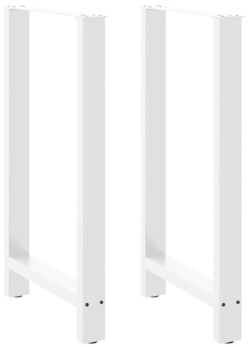 vidaXL Bartischbeine Weiß 2 STK. 60x(100-101) cm Stahl