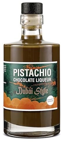 Wajos Pistachio Chocolate Liqueur – Dubai Style, 17% vol: 350ml Pistazien Likör mit Schokoladennoten, Likör mit Dubai Schokolade Geschmack