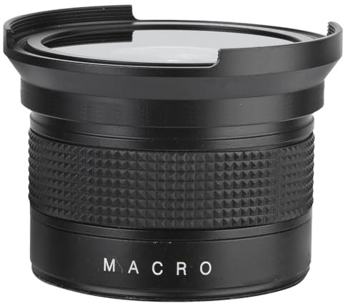0.35x Fisheye Lens Camera Adapter, Metal Material, Expand Field of View with Black Color, Compatible with 58MM Lenses, Suitable for SLR and Digital Camera, Constructed with