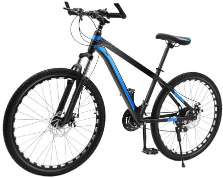 Chynalys Mountainbike 26 Zoll Premium Mountainbike 21 Gang Schaltung, Doppelscheibenbremse Fahrrad Herren Bike für alle Arten von Straßen, MTB Fahrrad für Mädchen Jungen Herren und Damen (Blau)