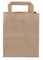 Commerline 50 Stück Braun Papiertüten mit Henkel, 18+8x22 cm, Geschenktüten für Verpackungen und Geburtstag, Papiertaschen Groß für Einkaufen, Tüten aus Kraftpapier