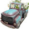 Tadoiooy Pots de Fleurs, Pots de Jardin de Voitures créatifs, Pot de Plante de Forme de Camion Vintage intérieurs, résine décorative Pot Succulents pour Jardin extérieur
