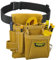WINHUNT Borsa porta attrezzi in pelle, tasche multiple, struttura in pelle scamosciata, borsa professionale per falegname