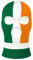 Irish Balaclava Ireland Flag, Tri-Colour Striped Face Mask, Breathable, Stretch Fit for Winter, Festivals & Urban Style, Green White Orange, Band Merch