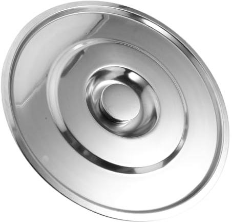 Mobestech Topfdeckel für Verschleißfest für Küche Vielseitig Kochen Edelstahl Ersatzdeckel mit Hitzebeständigem Deckel Geeignet Suppentopf Regentonne