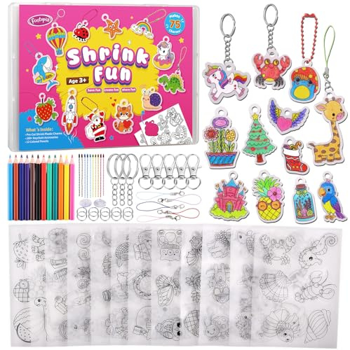 Funtopia 75 Pièces Plastique Fou, Kit de Feuilles Rétractables Prédécoupées