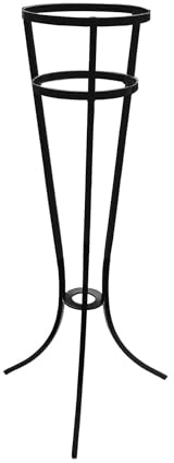 We Can Source It Ltd - Metal Stand for Champagne Bucket, Black, Freestanding Traditional Wine Bottle & Ice Bucket Stand 20cm(W) x 69cm(H) x 30cm(D)