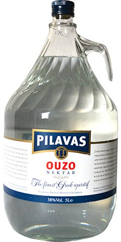 Ouzo Pilavas 38% 5-L Karaffe (1 x 5000ml)