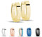 Treuheld® | Schmale Creolen/Ohrringe aus medizinischem Edelstahl | 3mm x 13mm | Gold | Klappcreolen für Damen und Herren | Set/Paar