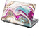 TaylorHe 13-14 inch Laptop Skin Vinyl Decal with Colorful Patterns and Leather Effect Laminate MADE IN England Pink Blue Marble