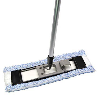 FSProdukte Set Bodenwischer Halter aus Metall 42 cm, Stiel aus Aluminium und Bodentuch BLAUEXTREM kompatibel mit Hara Vileda u.a.