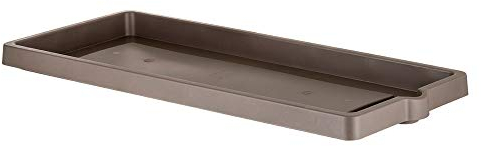 PEBSHOP Vase rectangulaire ou dessous de verre effet bois cappuccino (soucoupe 94 x 36 x 5,5 cm)