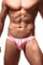 Newsywell Hommes Ice Silk Soie Glacée Triangle Micro Bikinis Bulge Pouch Low Rise Soft Slip Briefs Underwear sous-Vêtements Rouge XX-Large