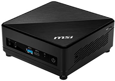 MSI Cubi 5 10M-047DE - Mini PC (Intel Core i7-10510U, SSD da 256 GB, DDR4 da 8 GB, Windows 10 Pro, switch di alimentazione esterno), colore: Nero