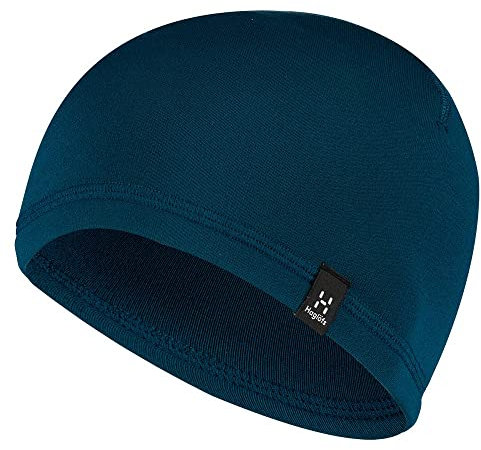 Haglöfs Betula Beanie Blau - Polartec Elastische leichte Mütze, Größe M/L - Farbe Dark Ocean