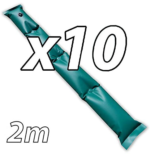 Zavattishop Tubolare Salsicciotto Tubolari Perimetrali Rinforzati in PVC Verde per Telo di Copertura Invernale per Piscina Lunghezza MT. 2 da 500 Gr/mq Ultra Resistenza (2 METRI ANTIRIBALTAMENTO, 10)
