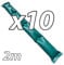 Zavattishop Tubolare Salsicciotto Tubolari Perimetrali Rinforzati in PVC Verde per Telo di Copertura Invernale per Piscina Lunghezza MT. 2 da 500 Gr/mq Ultra Resistenza (2 METRI ANTIRIBALTAMENTO, 10)