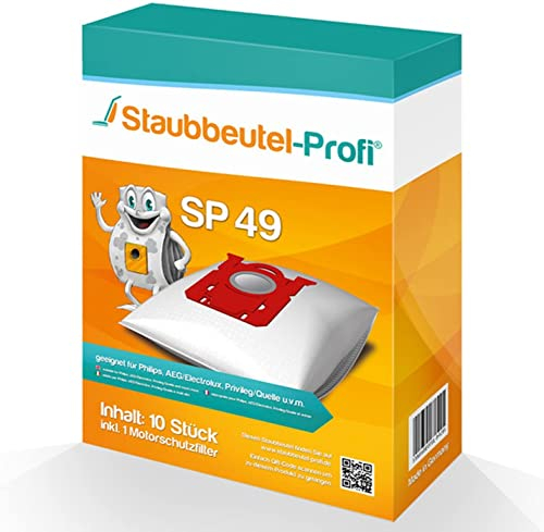 Staubsaugerbeutel Filterset für Philips FC8246/09, FC8247/09, FC8248/09 (10 Staubbeutel)