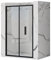 VBChome Faltbar Dusche 100x195cm Schwarze Aluminiumprofile Duschtüren Duschabtrennung Klarglas Duschwand Duschkabine