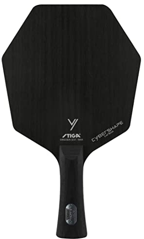 Stiga Cybershape Carbon Profi Tischtennisholz - Neuer Tischtennisschläger, Exagonale Einzigartige Form, Größere Trefferfläche - Pen