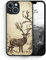 MUNIQASE Vintage Hirsch Geweih - Silikon Hülle für iPhone 14 - Vintage Tier Hirsch Schöne Hübsche Süße Schutzhülle Handyhülle Case Cover