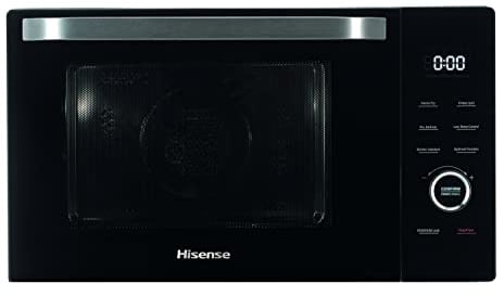 Hisense H30MOBS10HC Horno Microondas 4 en 1 Combo con grill, Airfry, y convección, 1000 W/2400 W/2400 W, 30 Litros, 10 programas, Limpieza con vapor, Color Negro