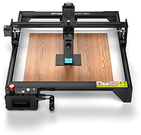 A10 PRO Laser Graviermaschine 50W, Augenschutz Fixfokus Graviermaschine und Laser Cutter, CNC Lasergravur Hochpräzises Gravieren Schneiden für Holz Metall Glas Acryl 410x400 mm