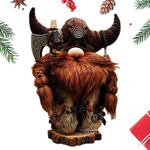 Wikinger Zwerg Statue, Gartenzwerg Statue Harz Wikinger Zwerg Figuren, Wikinger Zwerge Plüsch, Nordische Wikinger Zwerge Pup-Pen, Nordischer Zwerg Figuren Weihnachtswichtel Wichtel Weihnachten Dekor