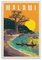 Vintage Reiseposter Malawi Afrika Poster Dekorative Malerei Leinwand Wandposter und Kunstbild Druck Moderne Familie Schlafzimmer Dekor Poster 30 x 45 cm