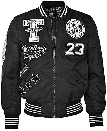Top Gun Herren Bomberjacke Tg22032 Black,M
